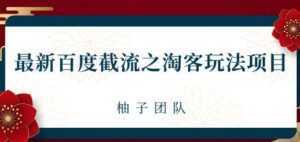 最新百度截流之淘客推广玩法,一单利润可达300+-5D资源网