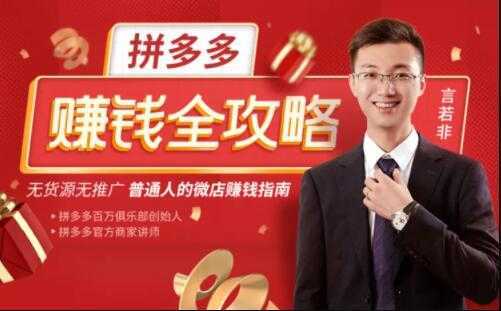 言若非《拼多多赚钱全攻略》培训课程，带你玩赚拼多多，每月多赚3万块-5D资源网