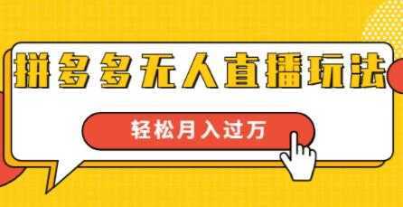 拼多多无人直播玩法，实战操作，轻松月入过万-5D资源网