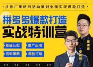 玺承云《拼多多爆款打造实战特训营》一套从入门到高手课程-5D资源网