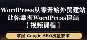 WordPress建站教程,从零开始搭建外贸网站,掌握GoogleSEO流量获取-5D资源网