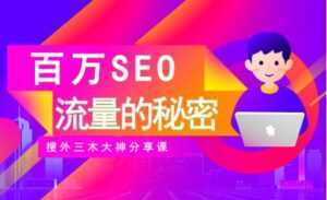 SEO优化教程视频《百万SEO流量的秘密》搜外三木大神分享-5D资源网