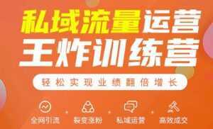私域流量运营王炸训练营:全网引流+裂变涨粉+私域运营+高效成交-5D资源网