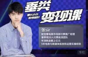 张sir·垂类变现课,抖音带货新手才看粉丝量,高手都看变现效率-5D资源网