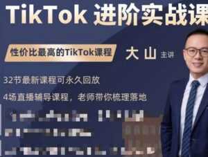 大山老师TikTok进阶实战课:账号详解,流量运营,实战变现,助力你成功出海-5D资源网