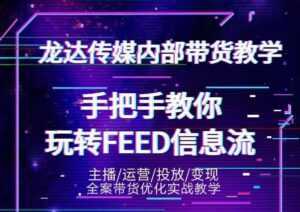 龙达传媒内部抖音带货密训营:手把手教你玩转抖音FEED信息流,让你销量暴增-5D资源网