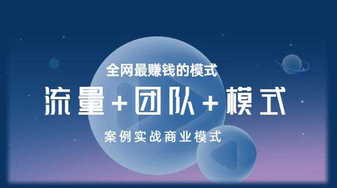 王冲老师《流量+团队+模式》商业模式实战课，全网最赚钱的模式-5D资源网