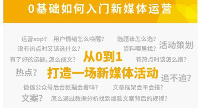 图片[1]-新媒体运营系列课，课程零基础入门，解锁高薪职业必备的四项技能-5D资源网
