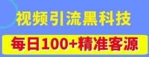 视频引流黑科技玩法，不花钱推广，视频播放量达到100万+，每日100+精准客源-5D资源网