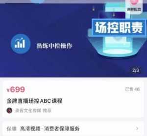 大果文化·金牌直播场控ABC课，复制直接间，场控如何带出百万级主播-5D资源网