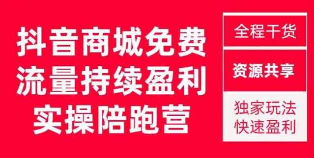 图片[1]-抖音商城搜索持续盈利陪跑成长营，抖音商城搜索从0-1、从1到10的全面解决方案-5D资源网