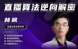 林枫直播算法逆向解密980线上课，选品+建模+老号重启+控流+罗盘分析+小店随心推-5D资源网
