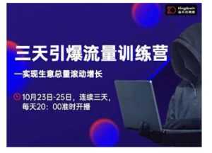 抖品牌·三天引爆流量训练营,实现生意总量滚动增长-5D资源网